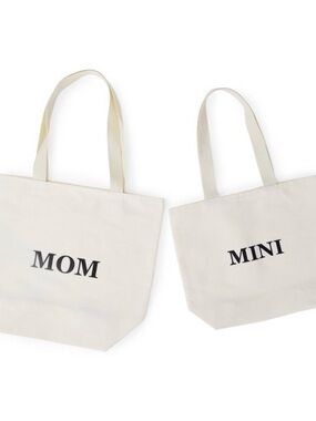 Target Cream Canvas 'MOM' Tote Bag